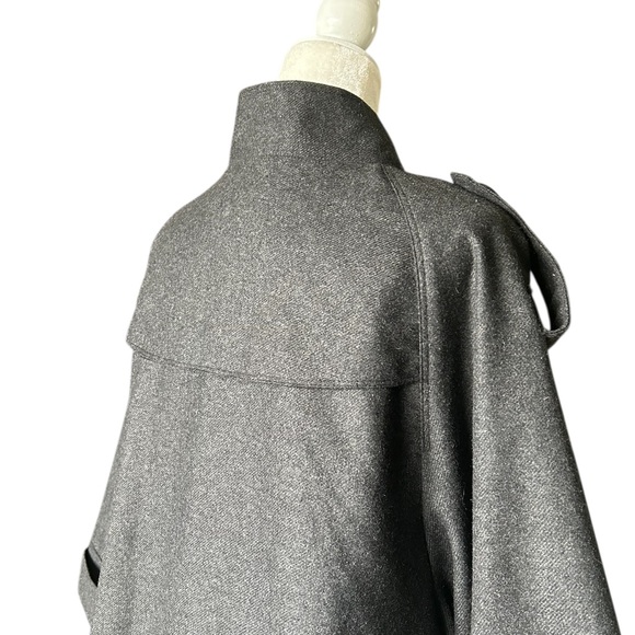 Sandro - Wool blend - Gray Button-Front Cape Coat - Medium - Picture 8 of 13